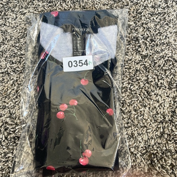 cherry black tank top size small - Picture 8 of 8